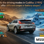do the driving modes in cadillac lyriq offer different ranges or battery usages?