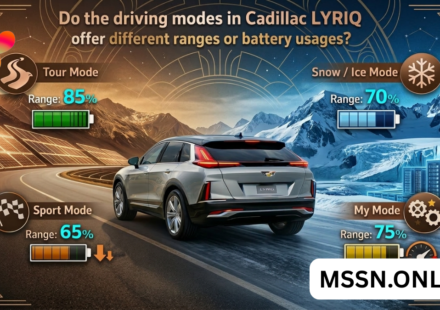 do the driving modes in cadillac lyriq offer different ranges or battery usages?