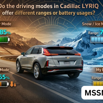 do the driving modes in cadillac lyriq offer different ranges or battery usages?