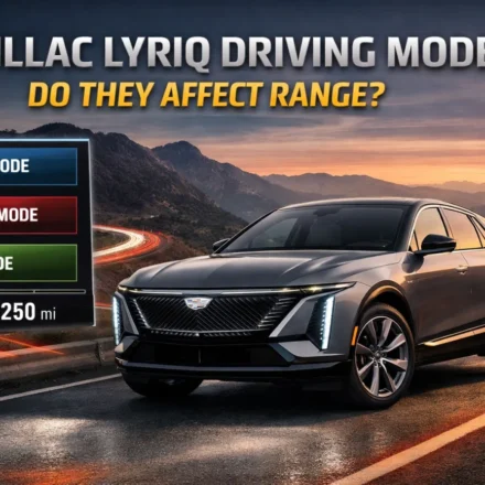 do the driving modes in cadillac lyriq offer different ranges or battery usages?
